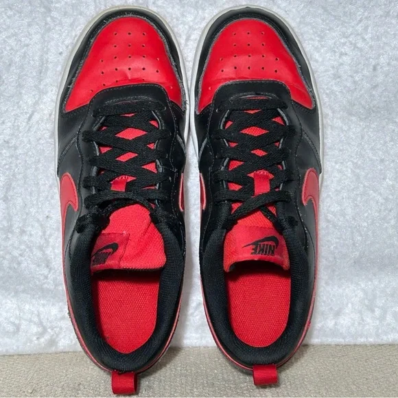 Nike Big Kids Court Borough Low 2 Black Leather Athletic Sneakers Shoes SZ 7Y - Picture 5 of 11